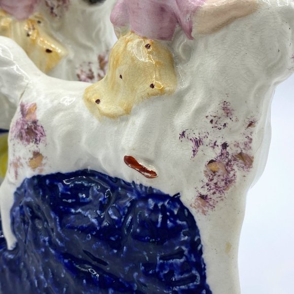 c1900 Antique Pair of Staffordshire Royal Children on Spaniels - Picture 13 of 15